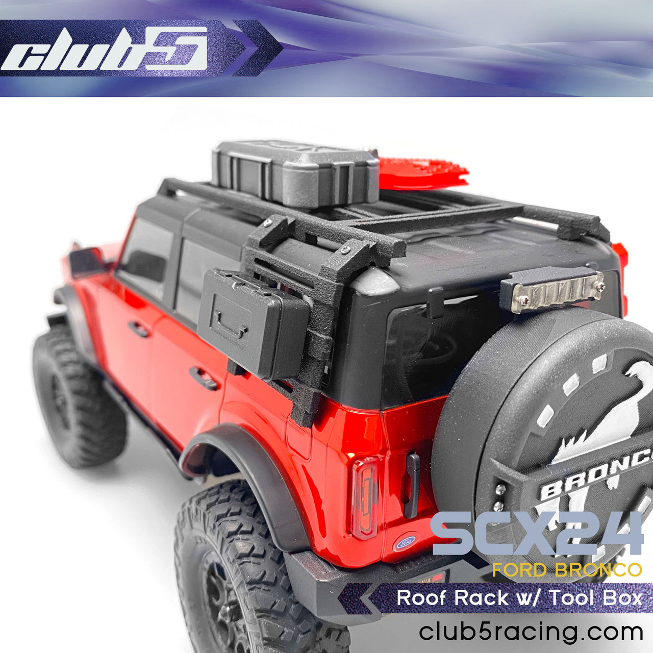 Roof Rack w/ Tool Box for Axial SCX24 Bronco