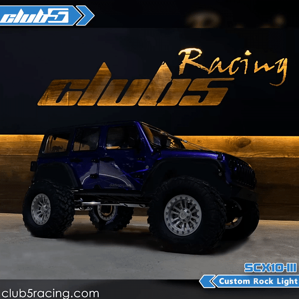 Custom Rock Light for SCX10 III Jeep CJ-7