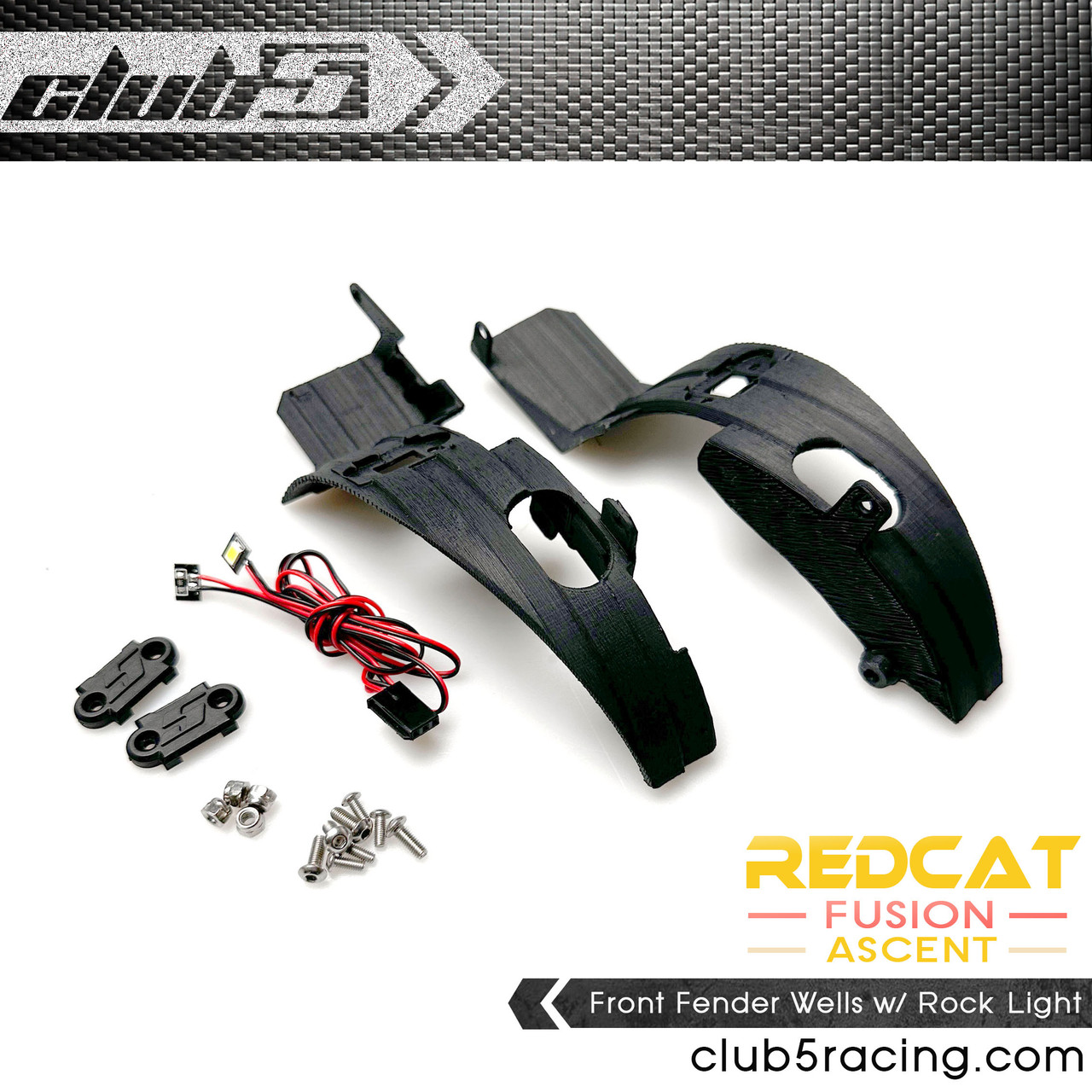 Front Fender Wells w/ Rock Light for Redcat Ascent / Fusion