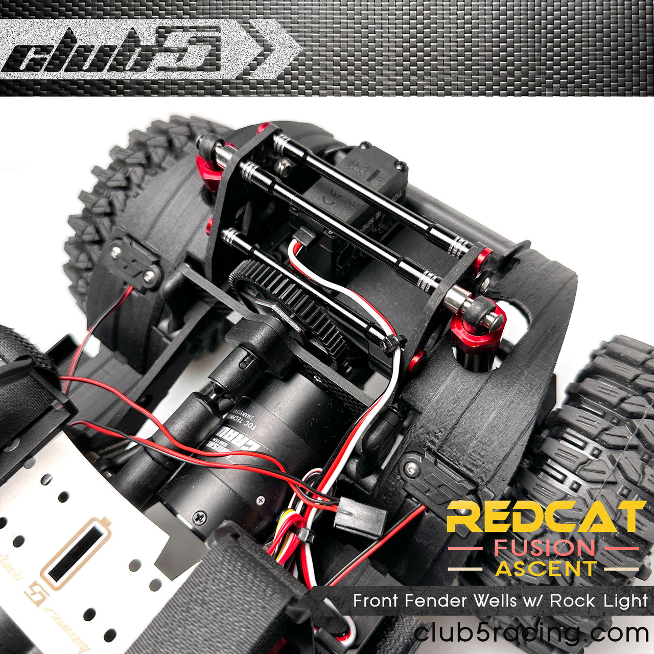 Front Fender Wells w/ Rock Light for Redcat Ascent / Fusion