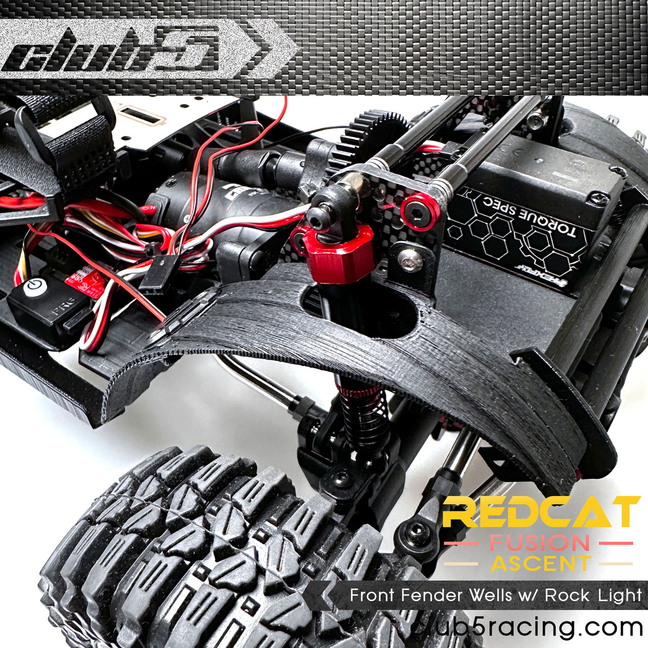 Front Fender Wells w/ Rock Light for Redcat Ascent / Fusion