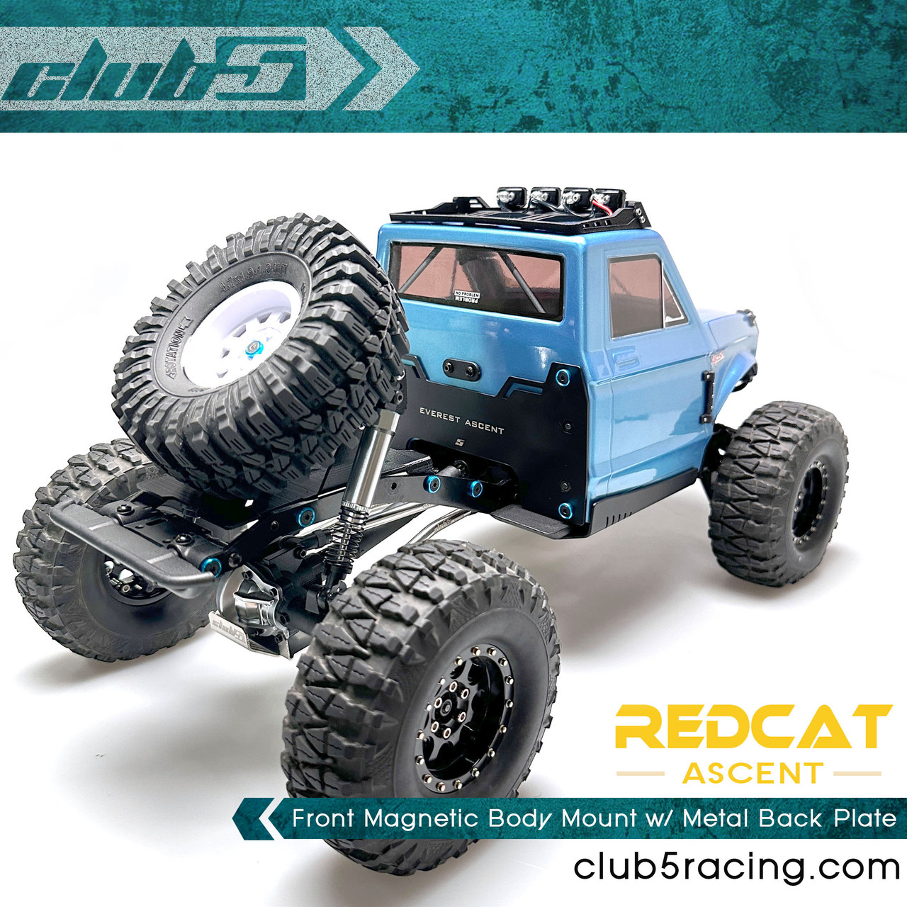 Front Magnetic Body Mount w/ Metal Back Plate for Redcat Ascent