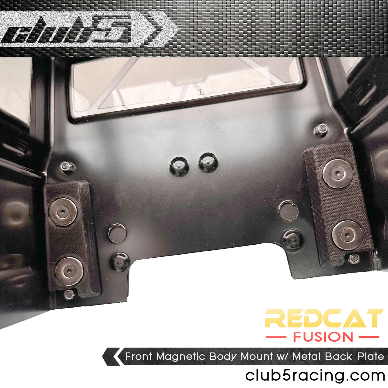 Front Magnetic Body Mount w/ Metal Back Plate for Redcat Fusion