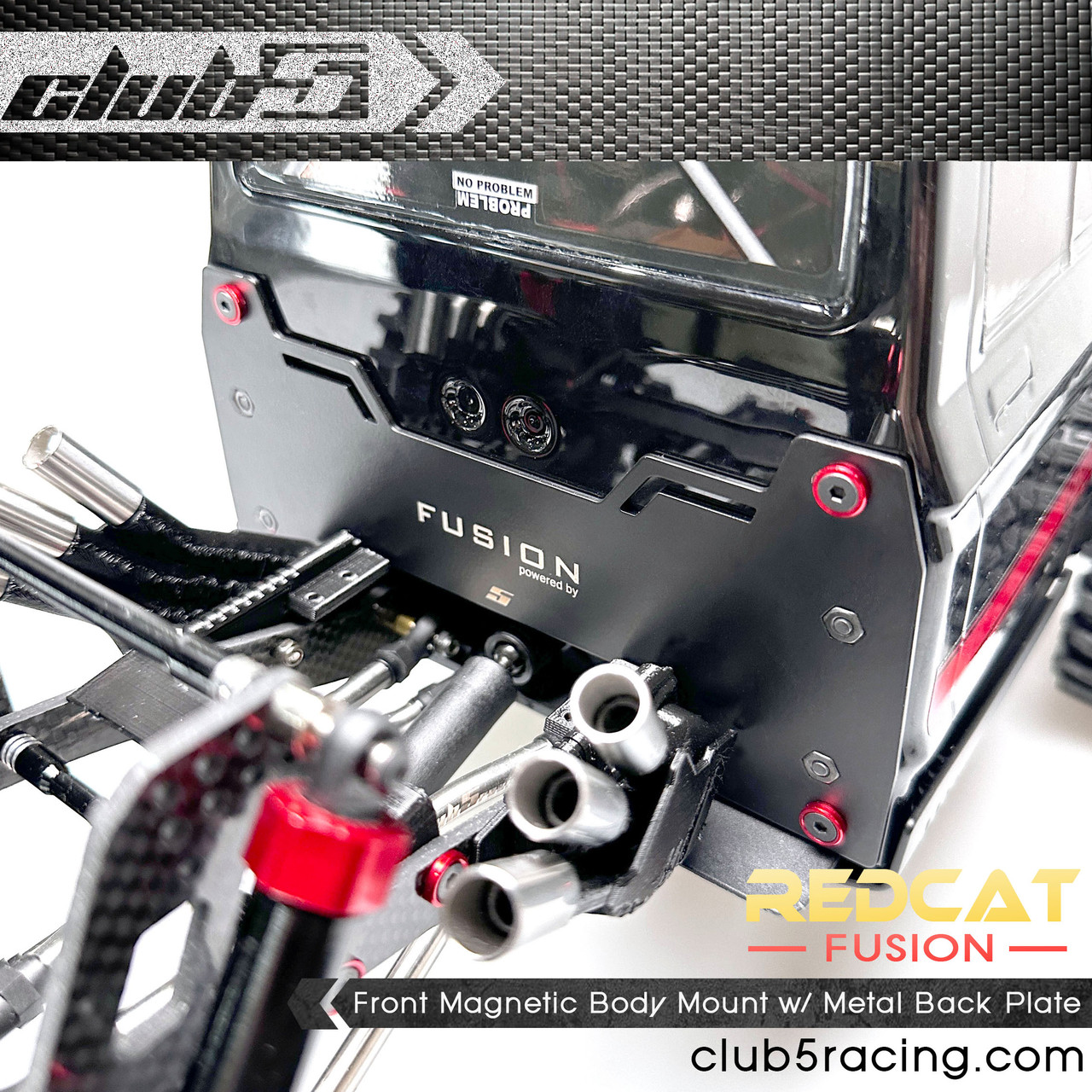 Front Magnetic Body Mount w/ Metal Back Plate for Redcat Fusion