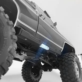 Stainless Step Down Rock Slider w/ LED Lights for TRX-4 1979 K10