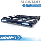 Scale Steel Roof Rack w/ Dual LED Light Bars (V2) for SCX10III JT Gladiator