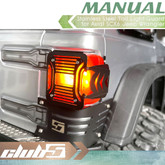 Stainless Steel Tail Light Guard for SCX6 Jeep JLU Wrangler