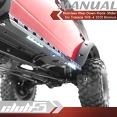 Stainless Step Down Rock-Slider w/ Courtesy Lights for Traxxas TRX-4 2021 Bronco