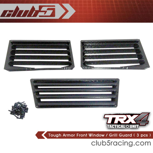 Tough Armor Front Window / Grill Guard ( 3 pcs ) for ''Traxxas'' TRX-4 Tactical Unit