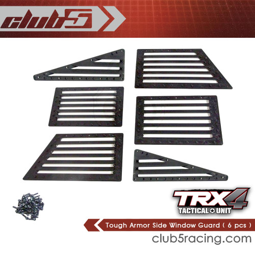 Tough Armor Side Window Guard ( 6 pcs ) for ''Traxxas'' TRX-4 Tactical Unit Body