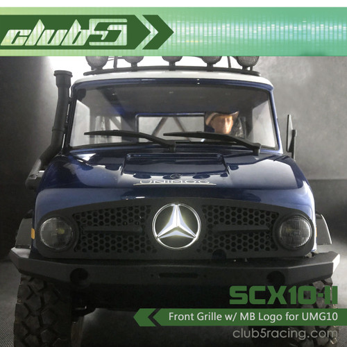 Front Grille w/ MB Logo + Head Light for Axial UMG10 AX90075