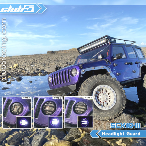 Headlight Guard for SCX10 III Jeep JL Wrangler / JT Gladiator