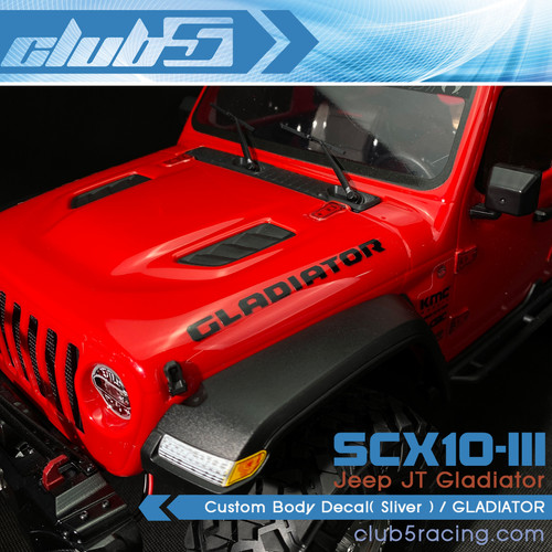 Custom Body Decal for SCX10 III Jeep JT Gladiators( S ) / GLADIATOR