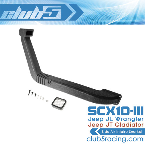 Side Air Intake Snorkel for SCX10 III Jeep JL Wrangler / JT Gladiator