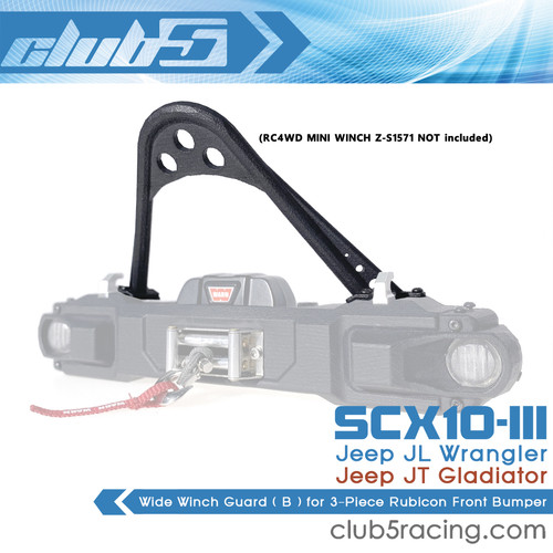 Stinger Winch Guard ( B ) for 3-Piece Rubicon Front Bumper (JL Wrangler / JT Gladiator )