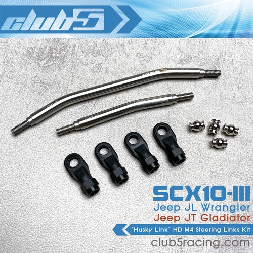 "Husky Link" HD M4 Hi-Clearance Steering Links for SCX10 III JL Wrangler / JT Gladiator 