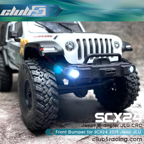 Front Rubicon Bumper for SCX24 Jeep Wrangler JLU / Gladiator JT (V1)