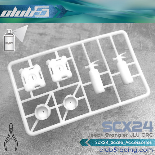 Scale Accessories for SCX24 2019 Jeep Wrangler JLU