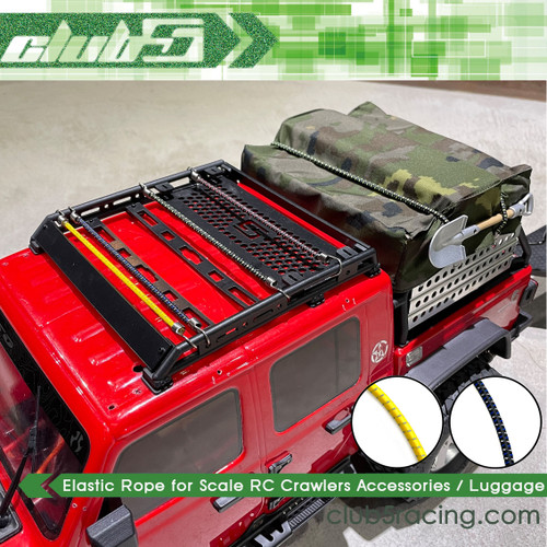 Scale Bungee Cords Set ( 8 pcs ) for RC Rock Crawlers( A, Yellow / Blue )