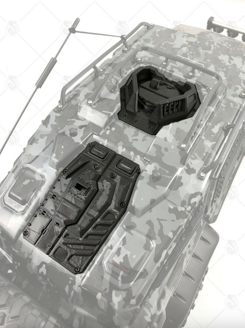 Roof Hatch / Guard Rail + Rear Hatch Door for TRX-4 Tactical Unit ( V2 )