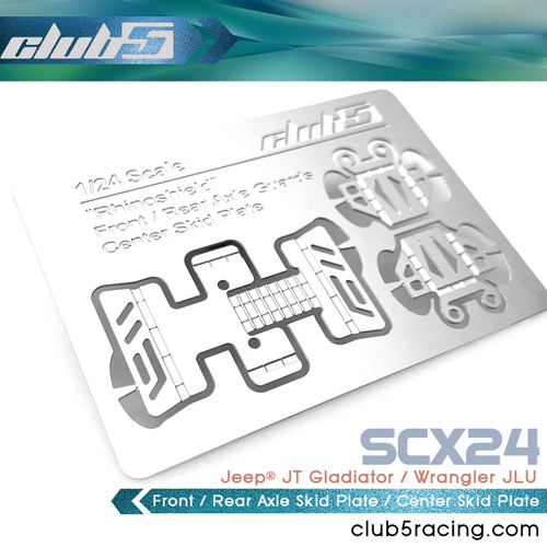 Stainless Steel Front / Rear Axle / Center Skid Plate for Axial SCX24