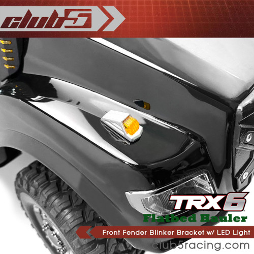Front Fender Blinker Bracket w/ LED Light for Traxxas TRX-6 HAULER