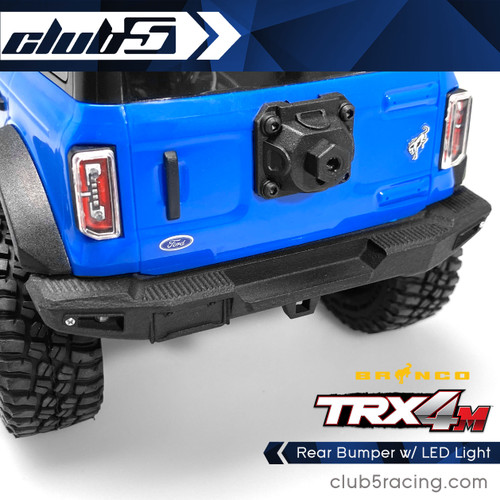Rear Bumper w/ LED Light for Traxxas TRX-4M Ford Bronco