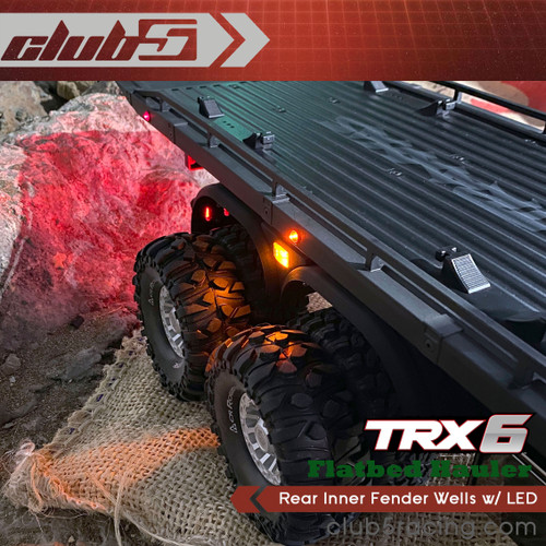 Rear Inner Fender Wells w/ LED for Traxxas TRX-6 HAULER