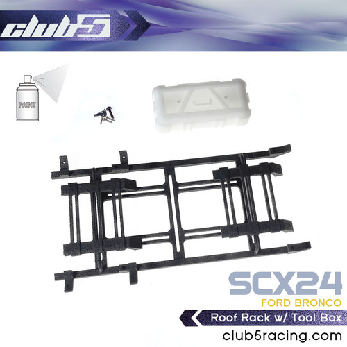 Roof Rack w/ Tool Box for Axial SCX24 Bronco