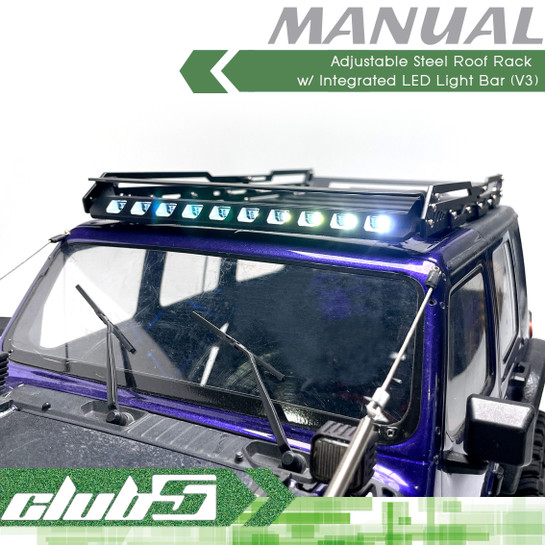 Adjustment Steel Roof Rack (V3) For 1/10 RC Crawler Body