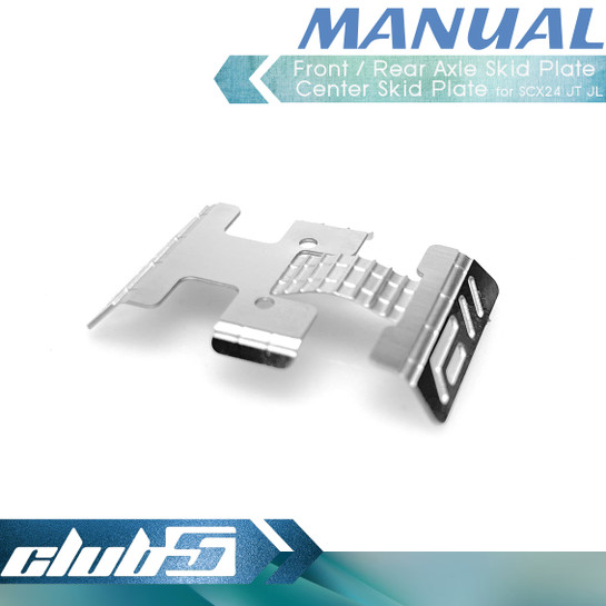 Front / Rear Axle Skid Plate and Center Skid Plate for JT 1/24 