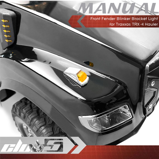 Front Fender Blinker Bracket w/ LED Light for TRX-6 HAULER