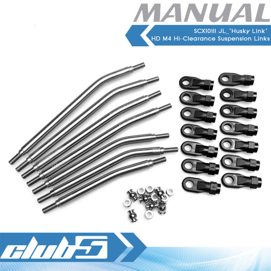 SCX10III JL_"Husky Link" HD M4 Hi-Clearance Suspension Links