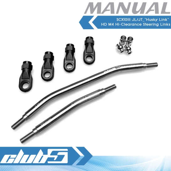 SCX10III JL/JT_"Husky Link" HD M4 Hi-Clearance Steering Links