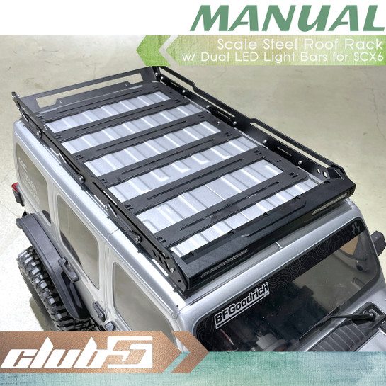 Steel Roof Rack (V2) for SCX6 Jeep JLU Wrangler