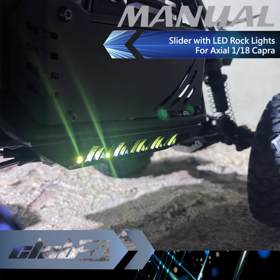 Slider with LED Rock Lights for Axial 1/18 Capra