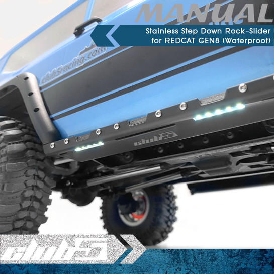 Stainless Step Down Rock-Slider w/ Courtesy Lights for GEN8 Scout II