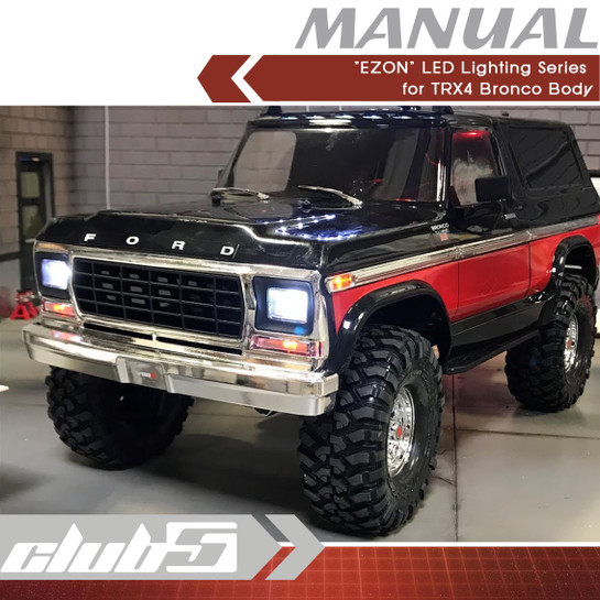 TRX-4 Bronco_"EZON" LED Lighting Series for Traxxas TRX-4 Bronco Body (Waterproof)