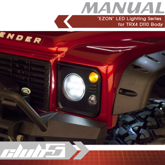TRX-4 D110_"EZON" LED Lighting Series for Traxxas  TRX-4 Defender Body (Waterproof)