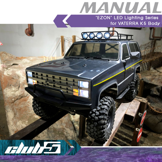 Vaterra K5_"EZON" LED Lighting Series for Vaterra K5 Ascender Body (Waterproof)