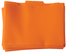 Orange Lesson Folders (10-Pack)
