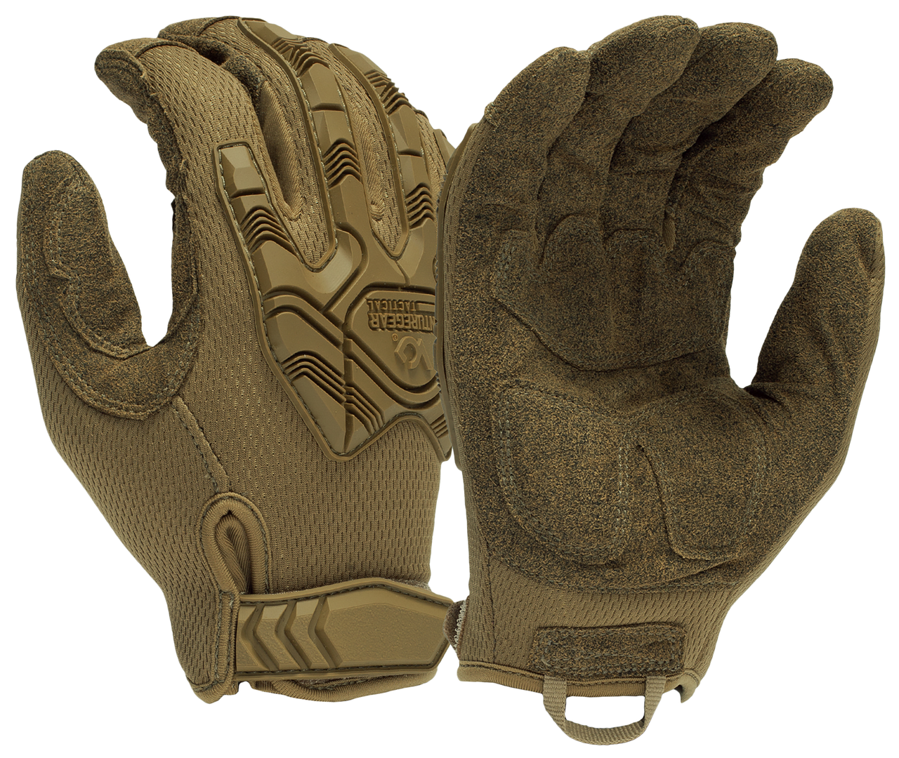 Pyramex VGTG40TX2 Impact Operator Heavy-Duty Brown Synthetic Leather XXL Hook & Loop
