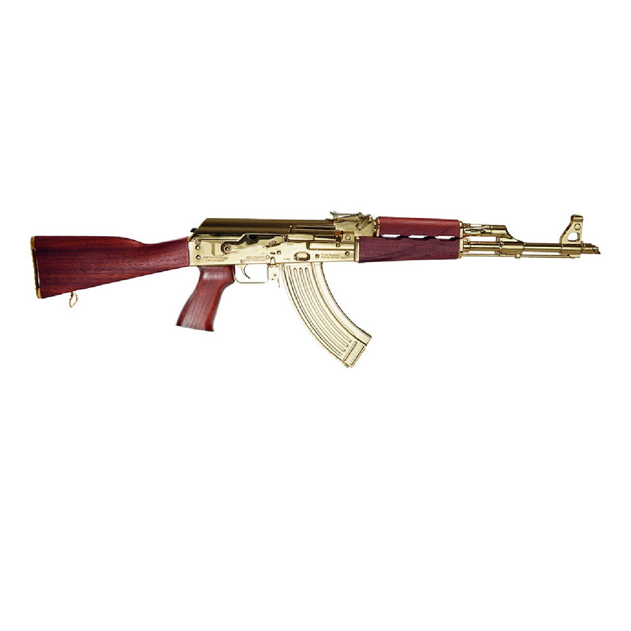 ZAS ZPAPM70 7.62X39 RED SERBIAN WOOD GOLD PLATED CALIFORNIA LEGAL