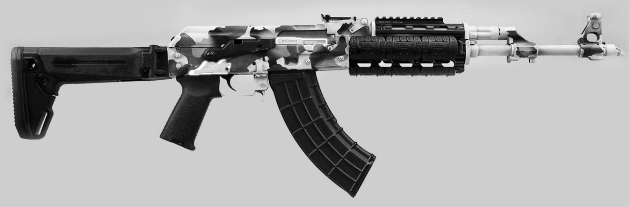 Zastava ZPAPM70 Quad Rail CALIFORNIA LEGAL - 7.62x39 - White Camo