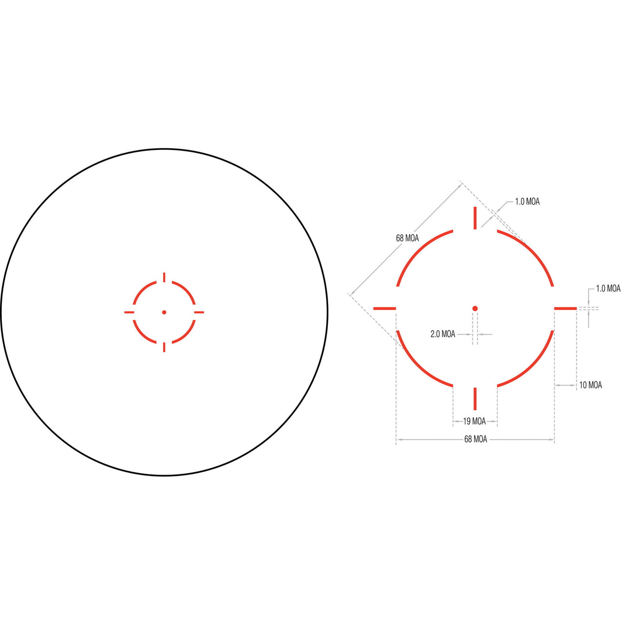 Trijicon MRO HD 1x25mm & 3x Magnifier Combo Reticle