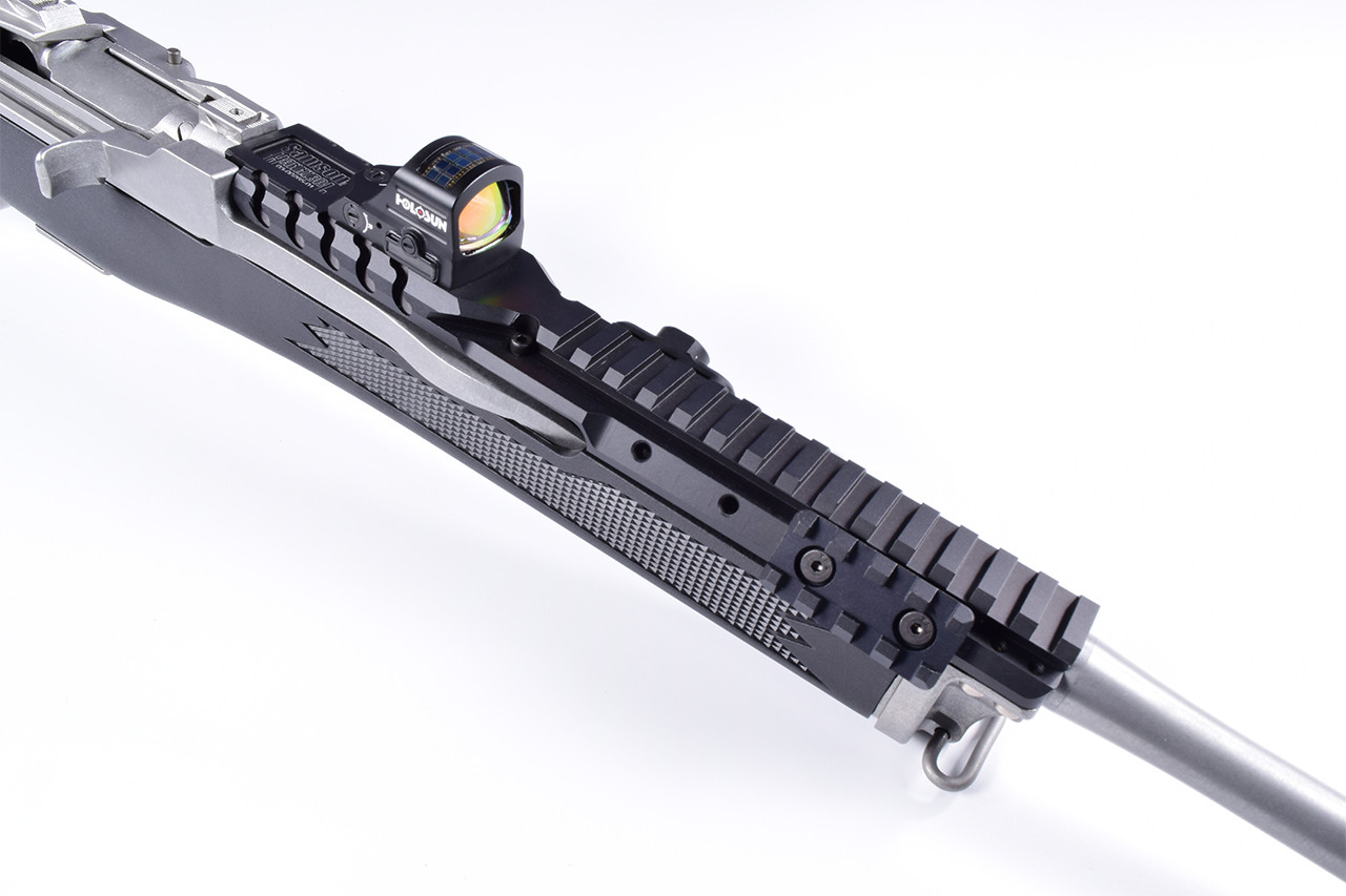 Ruger Mini-14 Tactical with Samson Mfg Hannibal Optics Rail and Holosun RDS Close Up