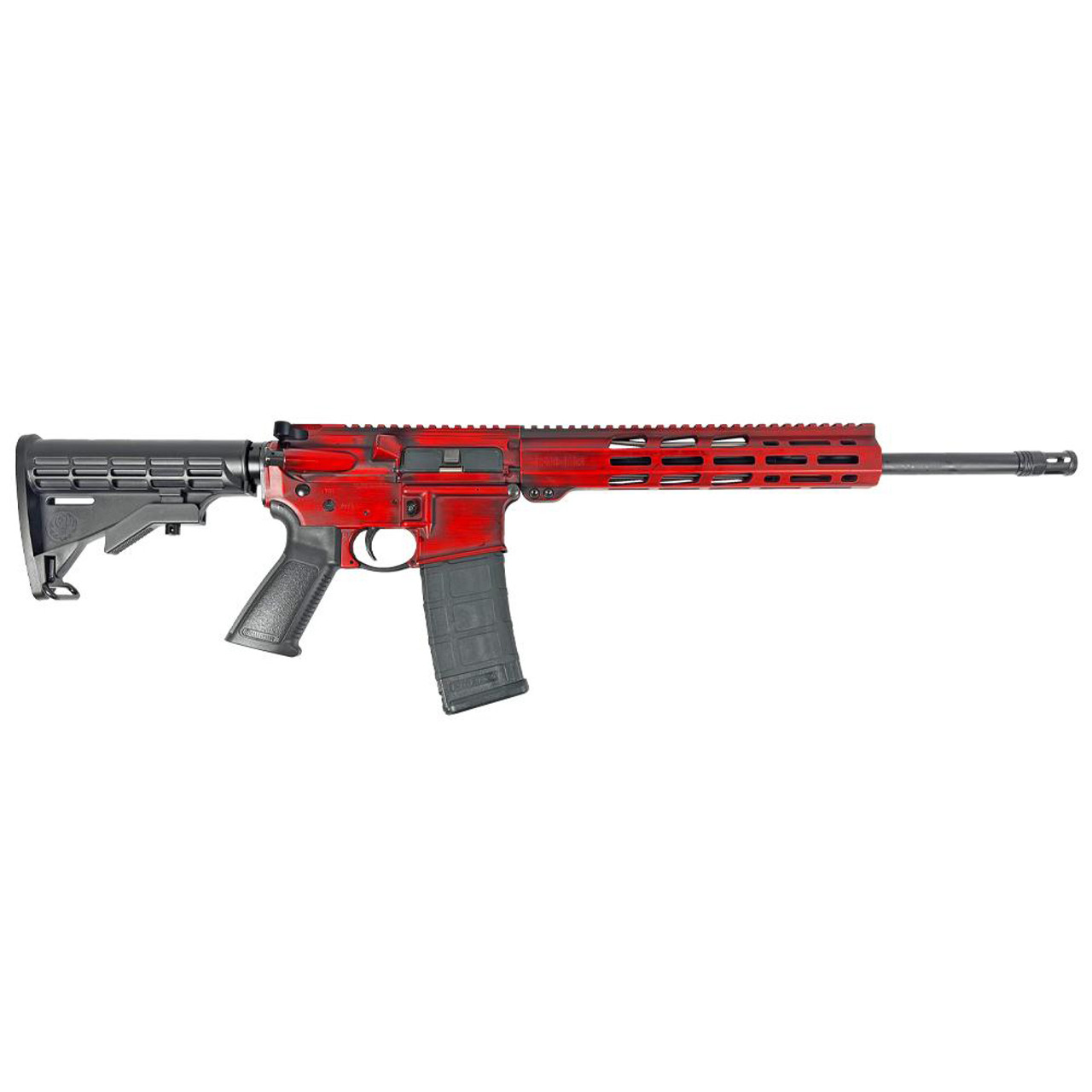 Ruger AR-556 in .223 Remington & 5.56x45 NATO Distressed Red Right Side