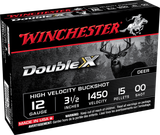Winchester Double X High Velocity 12 Gauge Ammo - 3-1/2" | 15 Pellet | 00 Buck | 5rd Box