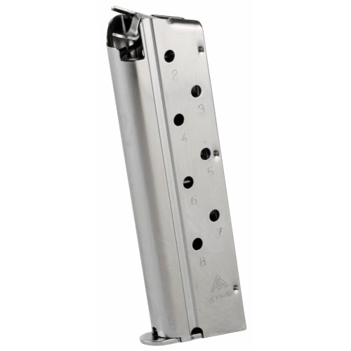 Mec-Gar USA Gar 1911 40S&W 8-Round Nickel Magazine