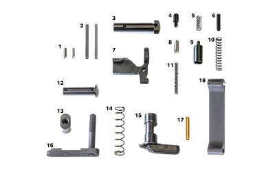 Geissele Automatics Lower Parts Kit, Standard, For AR-15, Does Not Include Fire Control Group